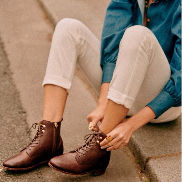 SEZANE Eugenie Leather Boots - Picture 2 of 16